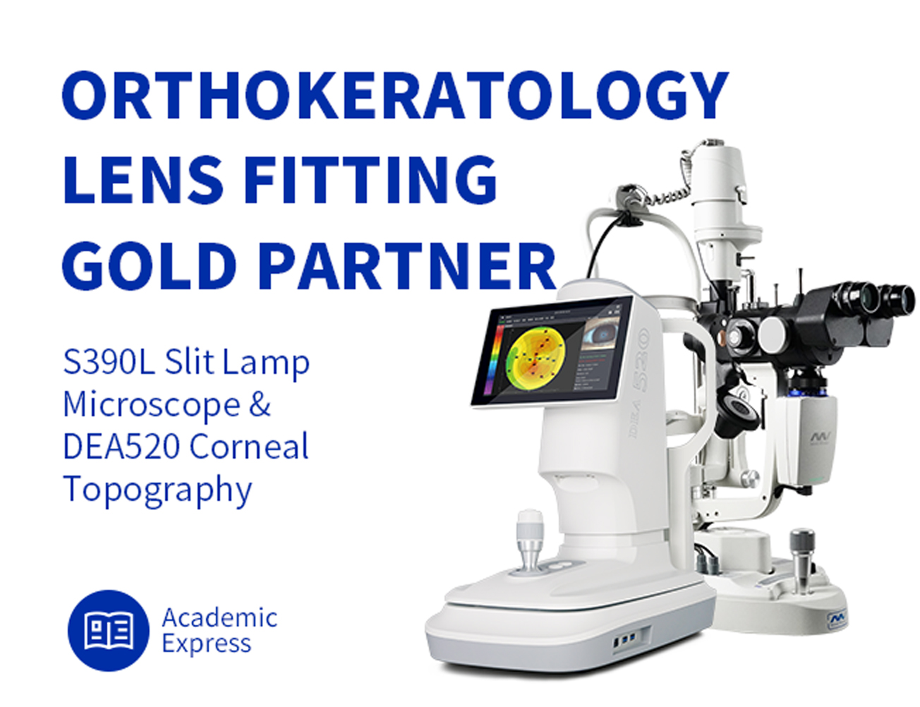 S390L Slit Lamp Microscope & DEA520 Corneal Topography, orthokeratology lens fitting gold partner